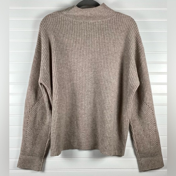 Charter Club Luxury 100% Cashmere Sweater Pullover Size Large Taupe - Picture 5 of 9